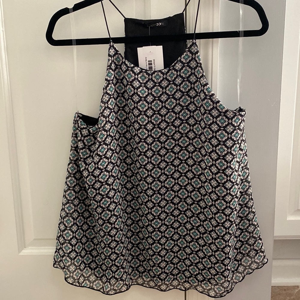 Navy Papermoon patterned tank